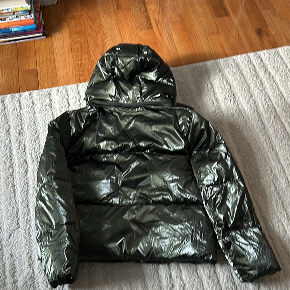 Winter jacket Gap shiny deep green size M tall - Picture 4 of 5